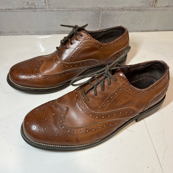 Steve Madden Ethin 2 Brown Leather Oxfords 8.5 - Picture 1 of 9